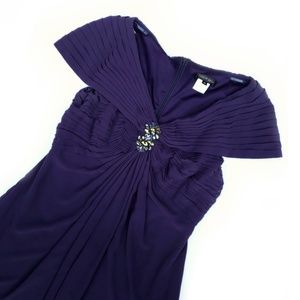 Tadashi Shoji Purple Pleated Dress